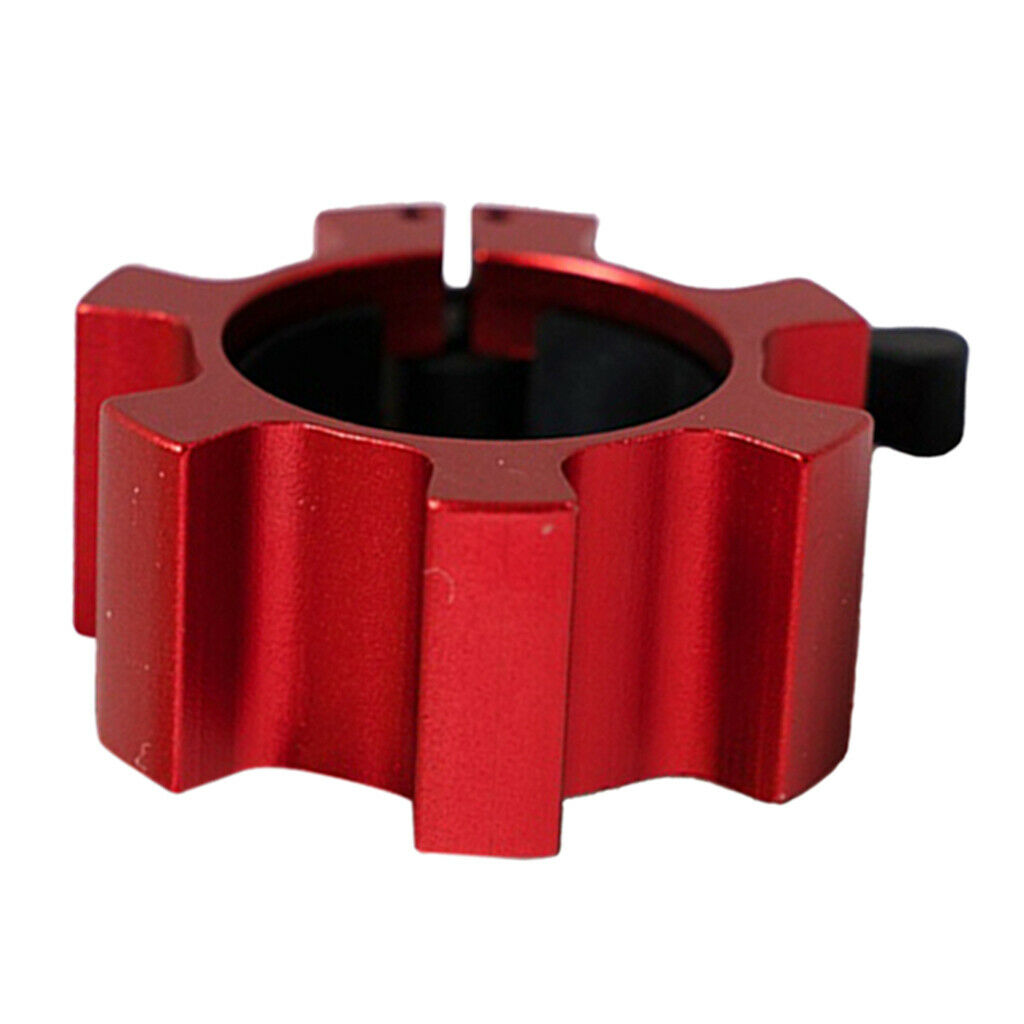 2 Pieces 2'' Barbell Collars Gym  Lock Weightlifting Shaft Clamps Red