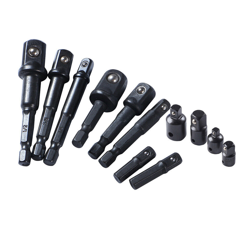 12 Pack Hex Sockets For Socket Connectors, Reducer Extension, Impact Hand Tool