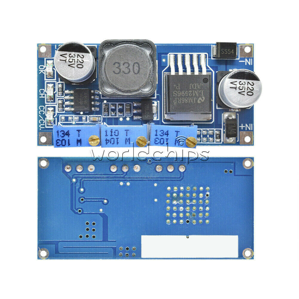 2Pcs DC-DC LM2596 Step-down Adjustable Power Supply Module CC-CV LED Driver