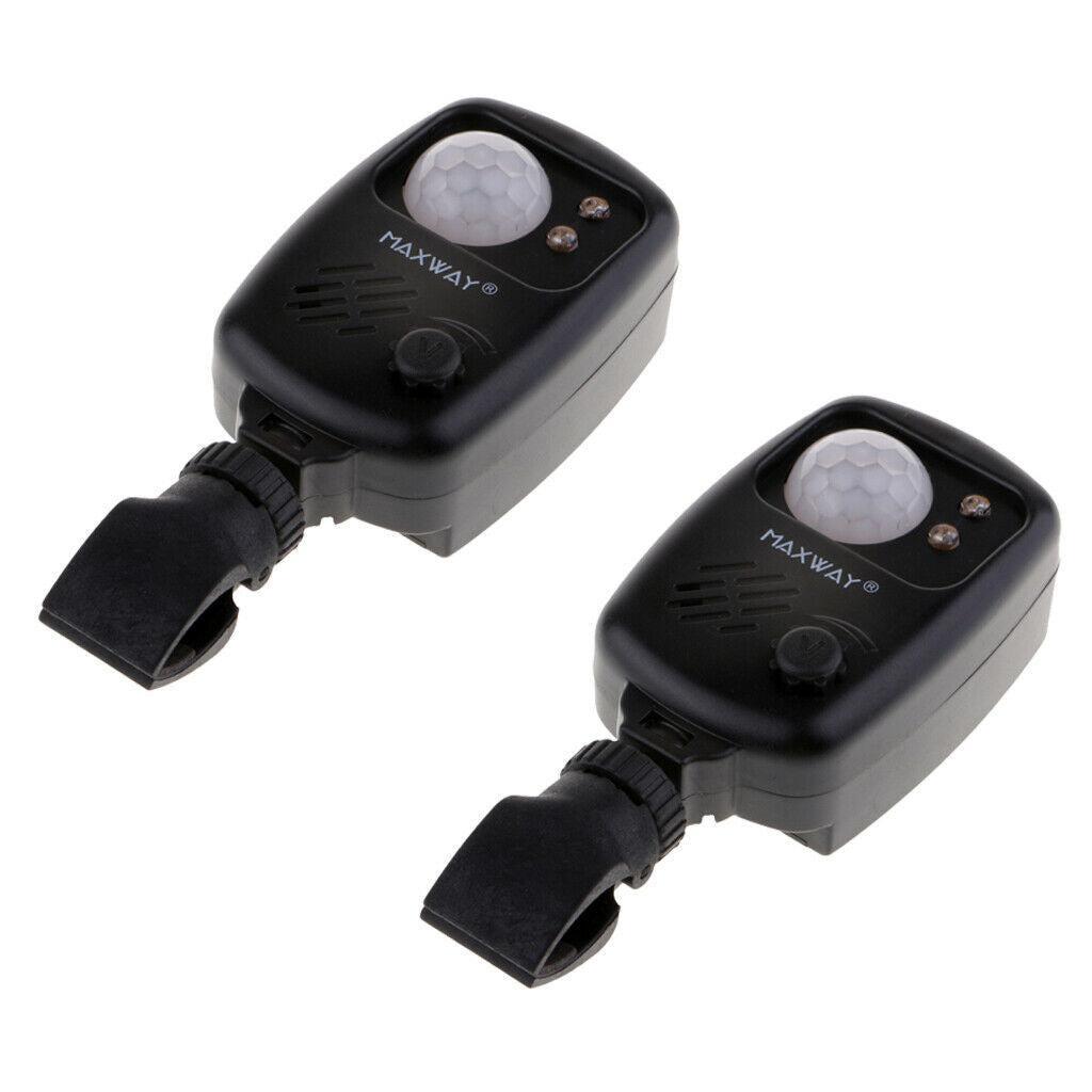 2x Infrared Sensor Wireless Motion Detector Sound Alarm for Fishing Camping