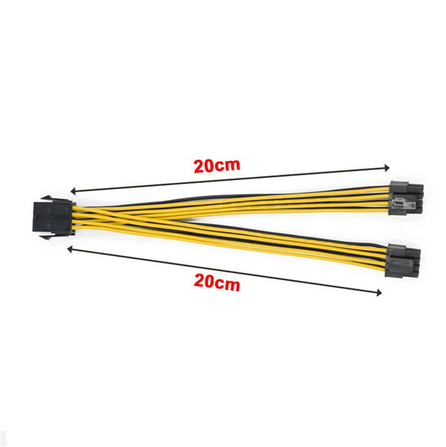 10Pcs CPU 8 Pin to Dual 8 Pin EPS 12V Motherboard Power Supply Cable Y-Splitter