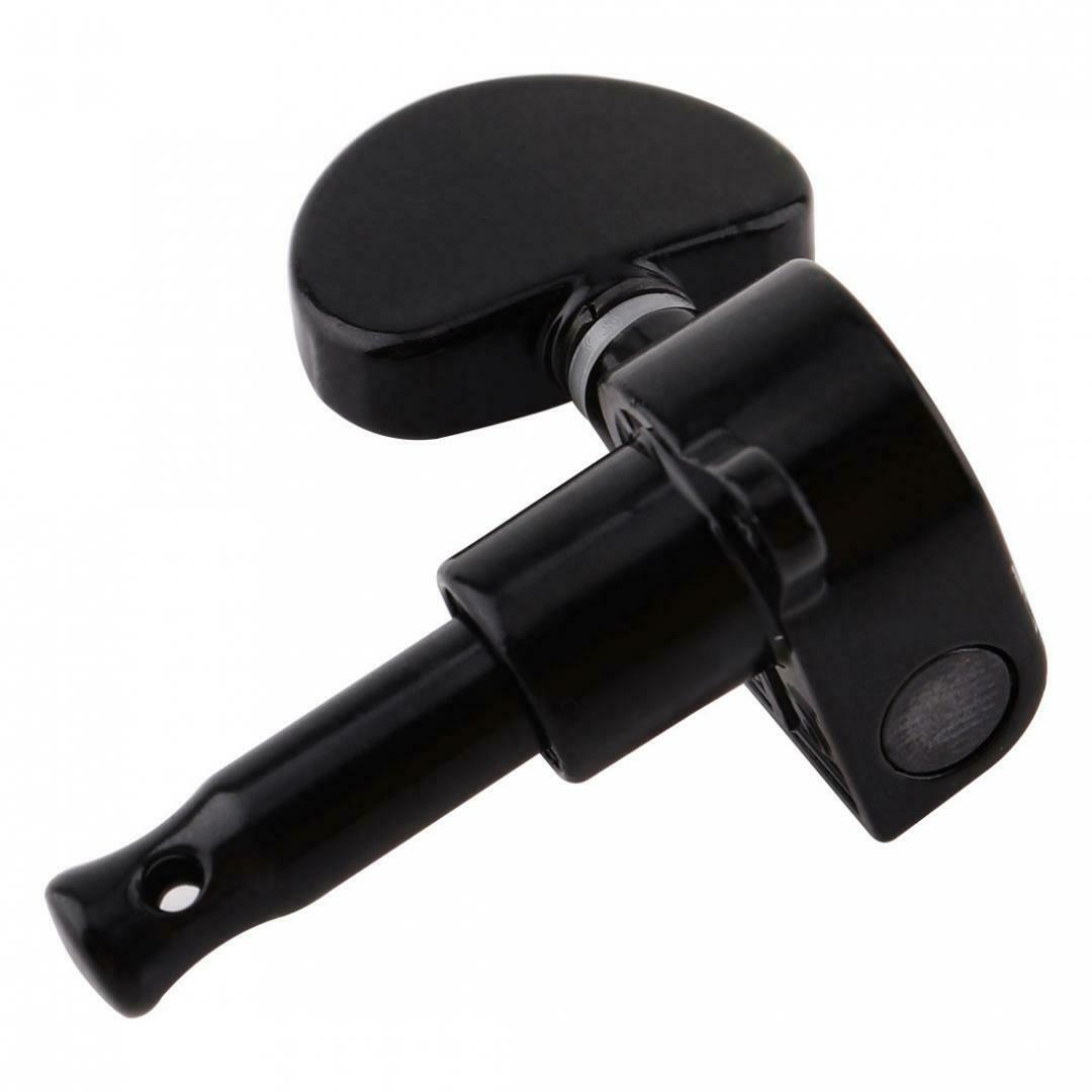 6x Guitar Tuning Pegs Black Tuner 3R+3L Semicircle Head for 40 41'' Folk Guitar