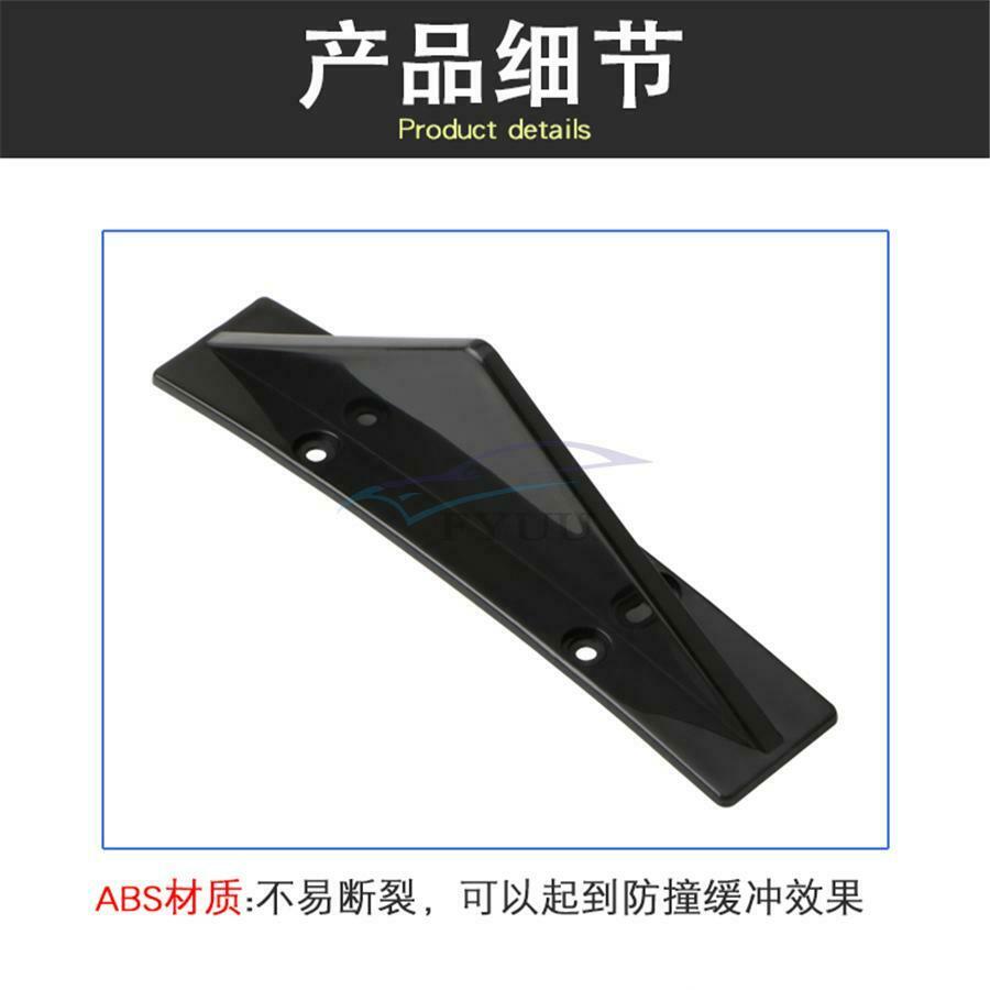 4PCS / Set Universal ABS Car Spoiler Rear Bumper Lip Shark Fin Diffuser Black
