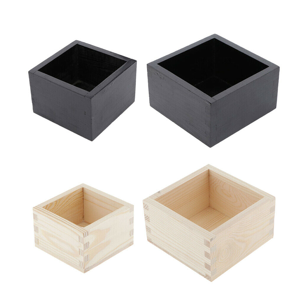 Natural Wood Square Storage Case Necklace Organizer Jewelry Holder Accessory