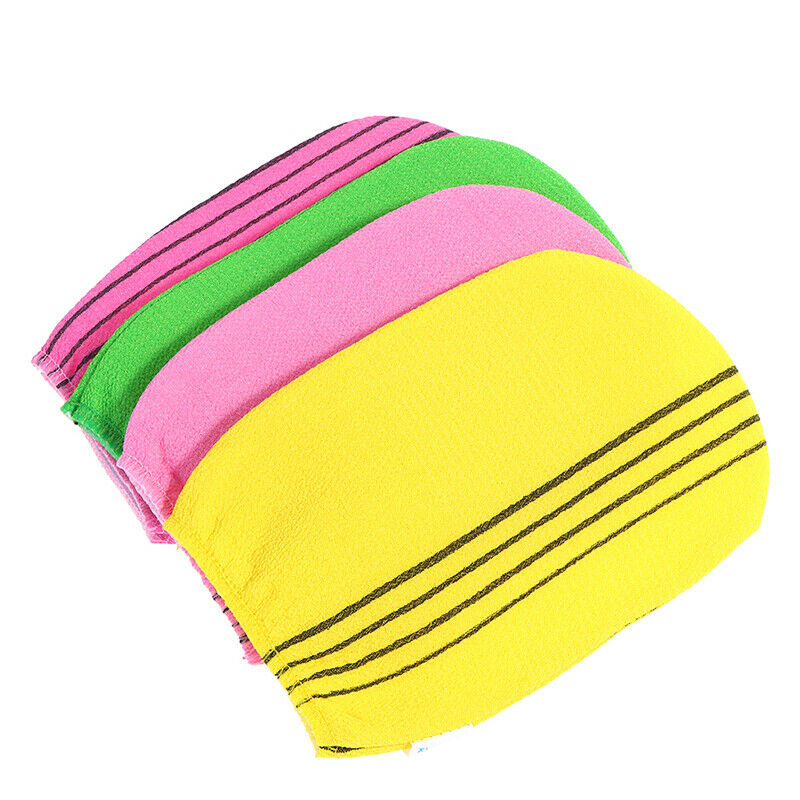 4pcs Double-Sided Towel Exfoliating Bath Washcloth Shower Bath Glove Cleanin Qx