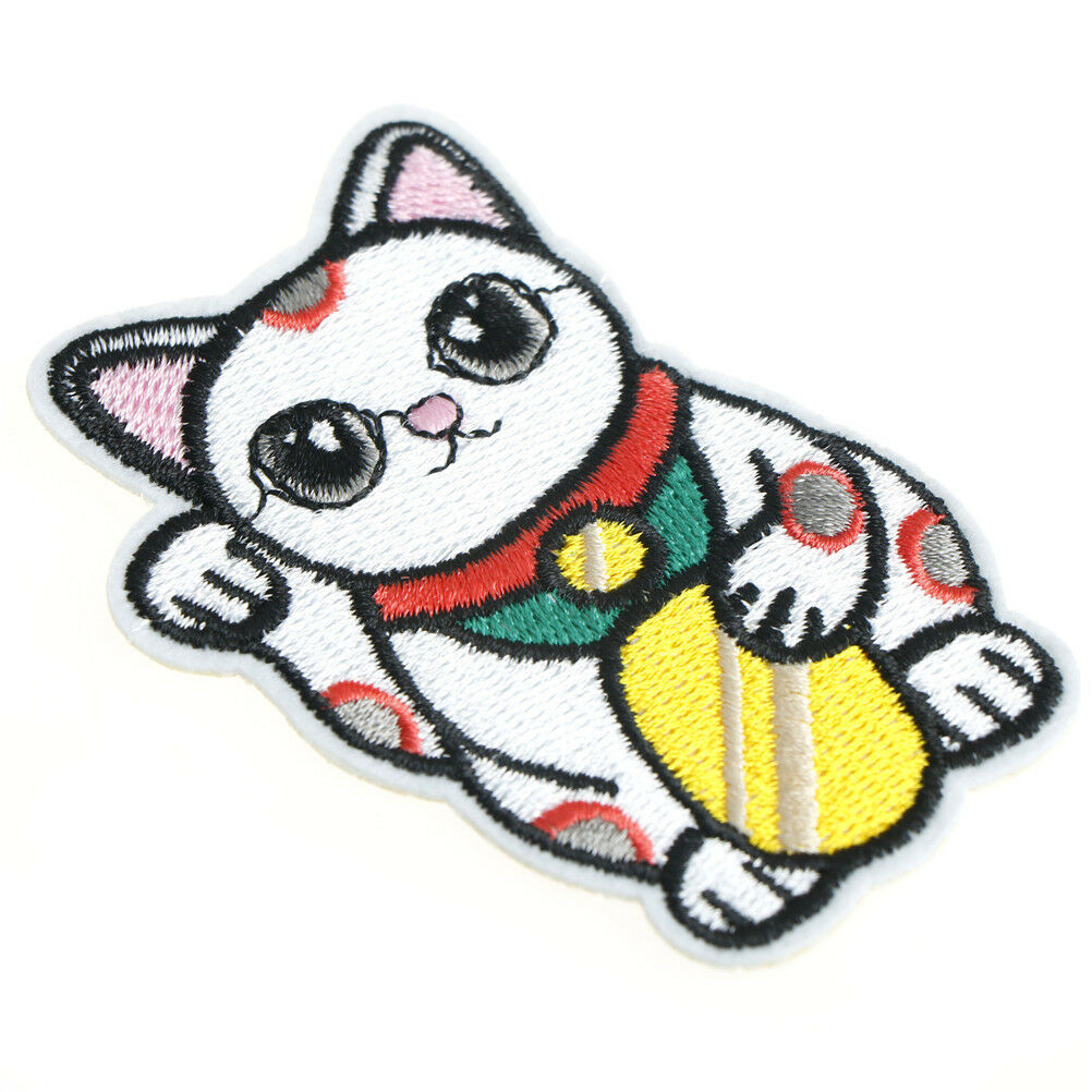 lucky cat cloth badges patch embroidered applique sewings patches cloth.l8