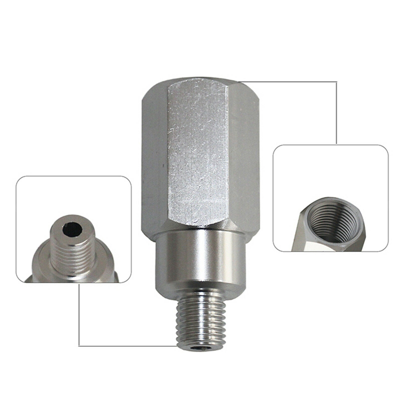 Aluminum Swap Coolant Temperature Sensor Adapter Male M12-1.5 to 1/2" NPT
