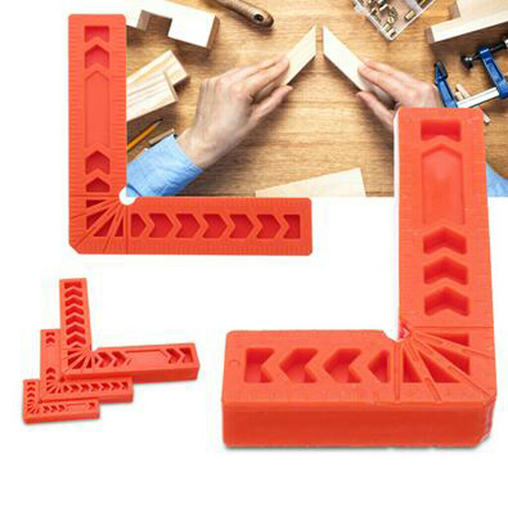 8Pcs L Shape Square Right Angle Clamps Corner Clamping Ruler Plastic 3inch