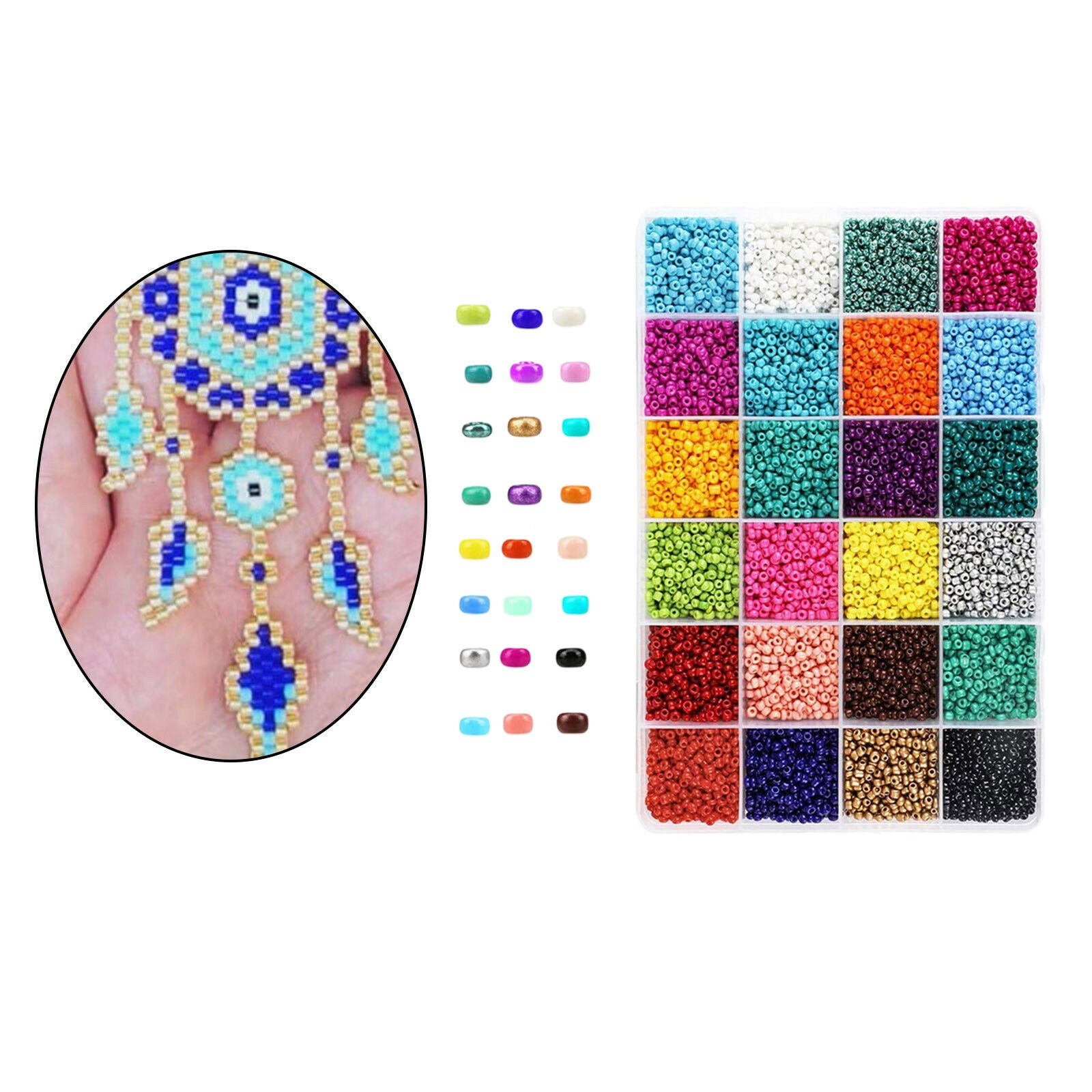 14400pcs Loose Bead Spacer Beads Charms for DIY Jewely Bracelet Making Craft