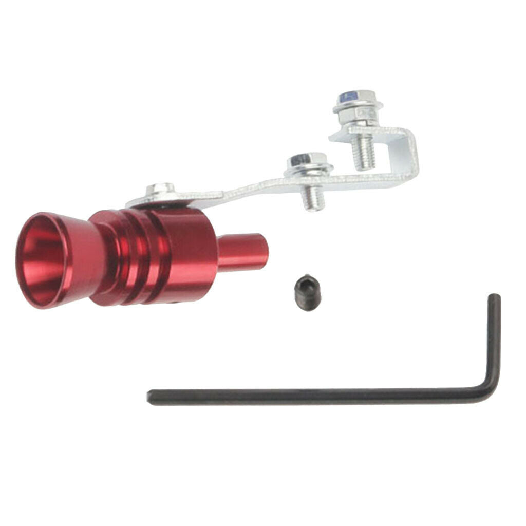 1pc Universal Car Turbo Whistle Refitting Turbo Whistle Exhaust Pipe Red_L