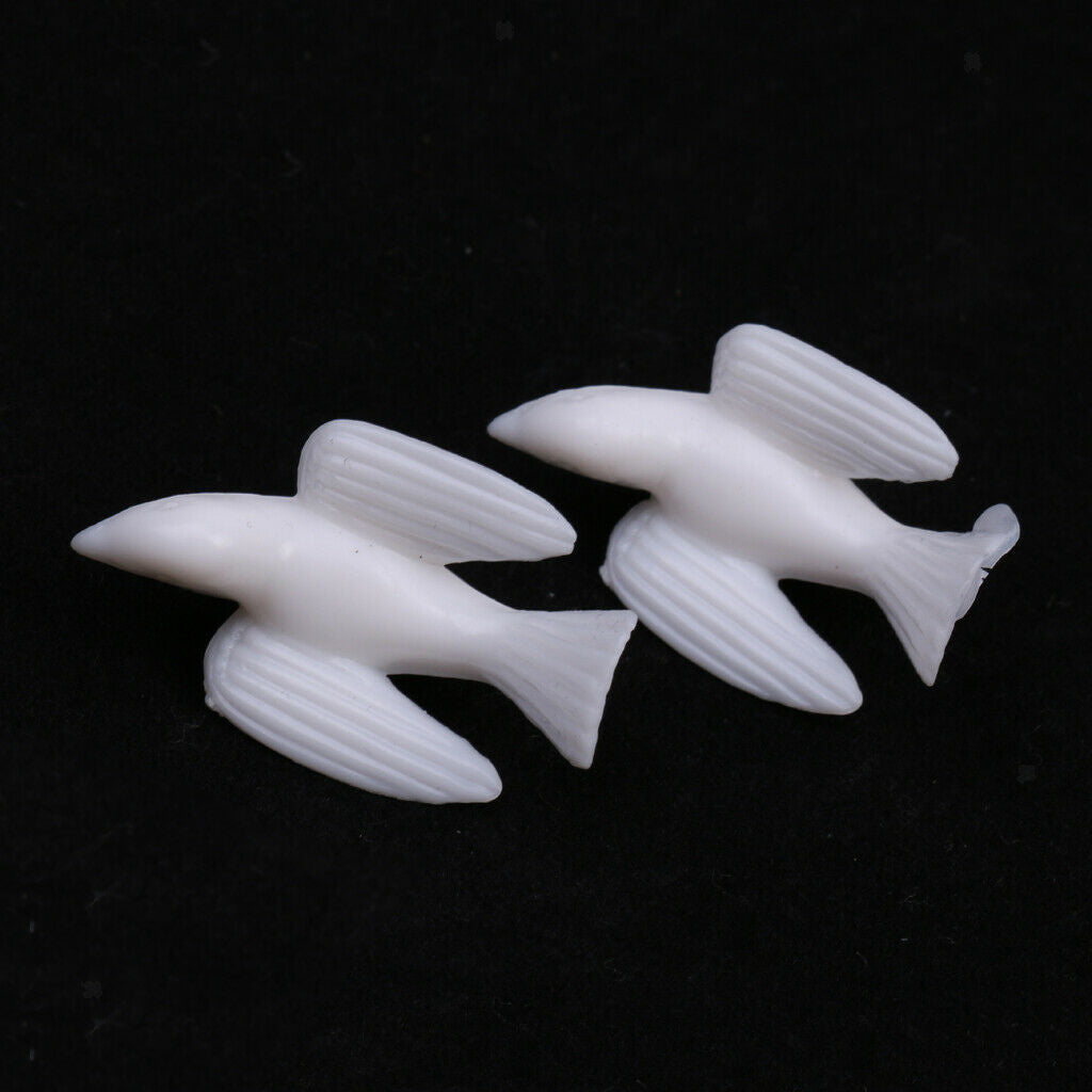 24pcs Artificial Pigeons in PVC for Christmas, Halloween Decoration - Small