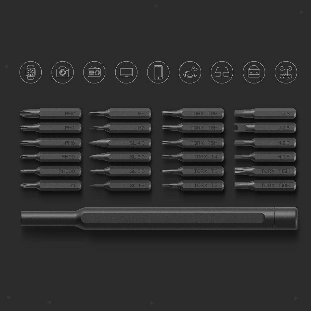 25 IN 1 Repair Tool Kit Precision Small Screwdriver Set Bit Magnetic Driver