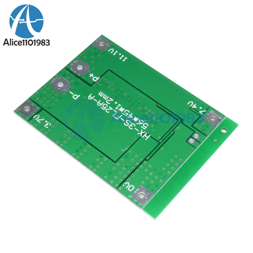 3S 11.1V 12.6V 25A W/Balance 18650 Li-ion Lithium Battery PCB Protection Board
