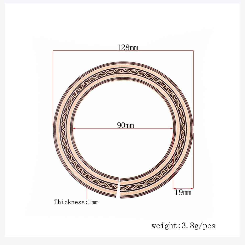 90mm Classical Guitar Wood Inlaid Soundhole Acoustic Guitar Rosette