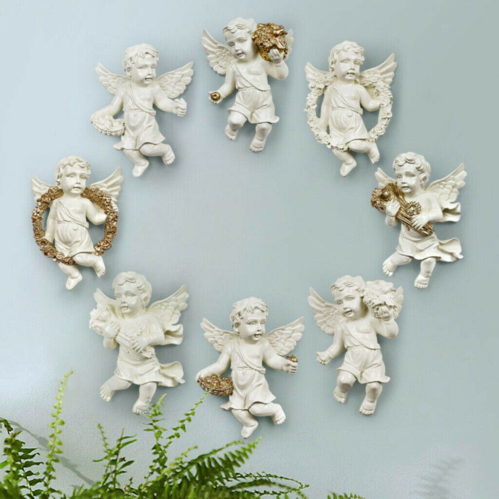 Creative European Cherub Wall Statues Angel Cupid Decor Crafts Living Room