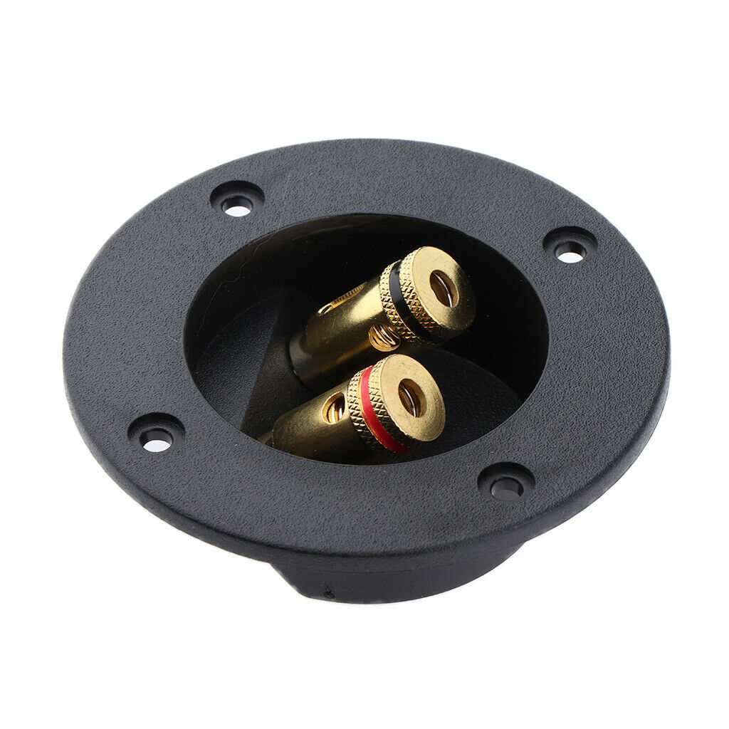 2 Way Power Speaker Round Box Terminal Double Binding Post DIY 48mm