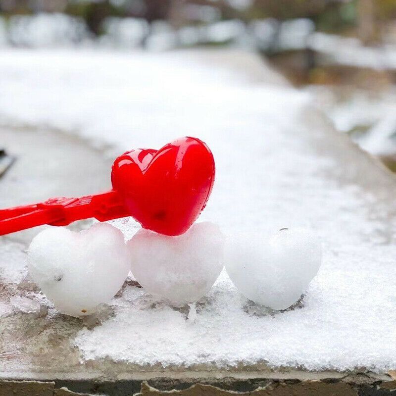 Heart Shaped Snowball Maker Clip Winter Sand Ball Mold Plastic Clamp Kid .l8
