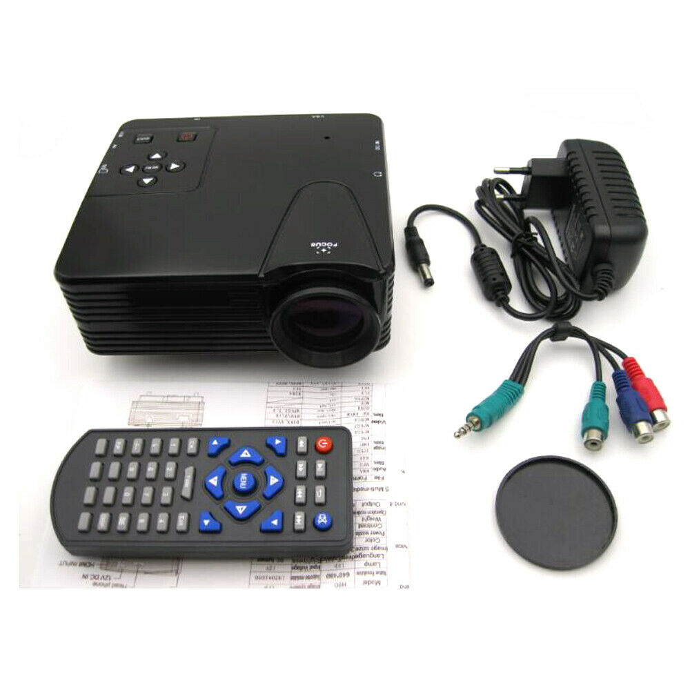Mini LED Projector H80 LED Orthographic Projection 80Lumen 1080P