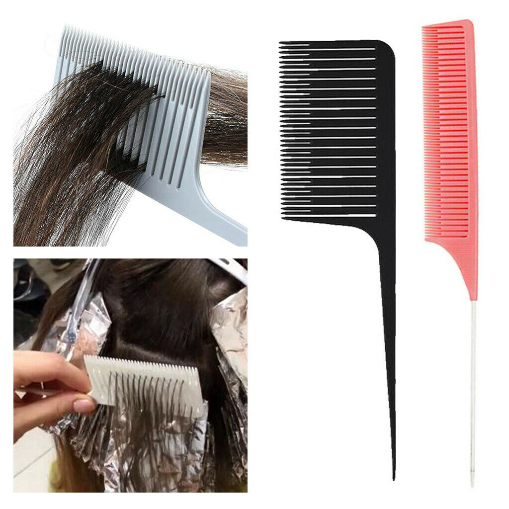 2pcs/Set Sectioning Weaving Highlighting Foiling Hair Combs Highlight Salon Comb