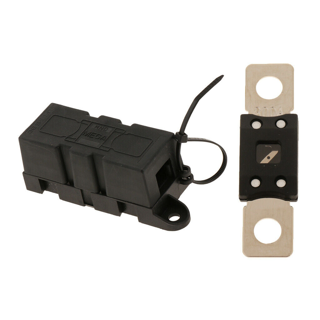 Down Mega Fuse 300A + Fuse Holder Box for Forklift, Marine, Truck, RV