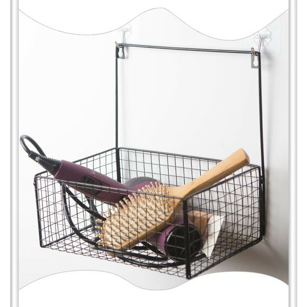 2x Wrought Hanging Storage Basket Kitchen Bedroom Sundries Organizer