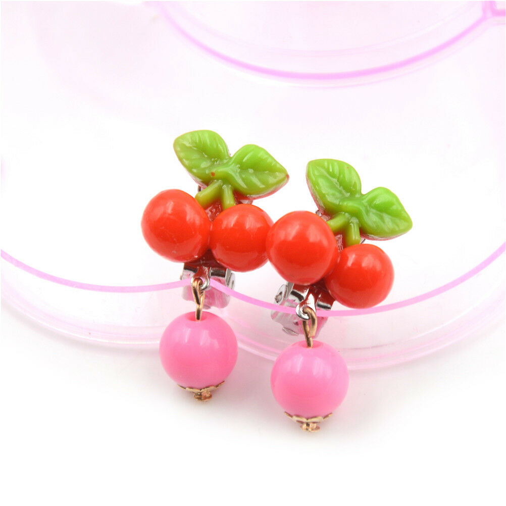 7Pairs Lovely Panada Flower Earrings Clip-On No Pierced Design For Kids Gi.l8