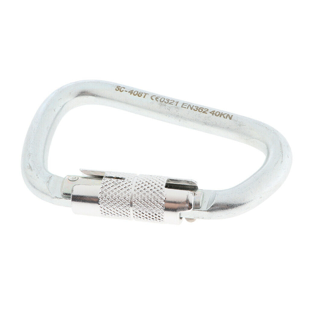 40KN/8800lbs Heavy Duty Auto Locking Rock Climbing Carabiner Mountaineering