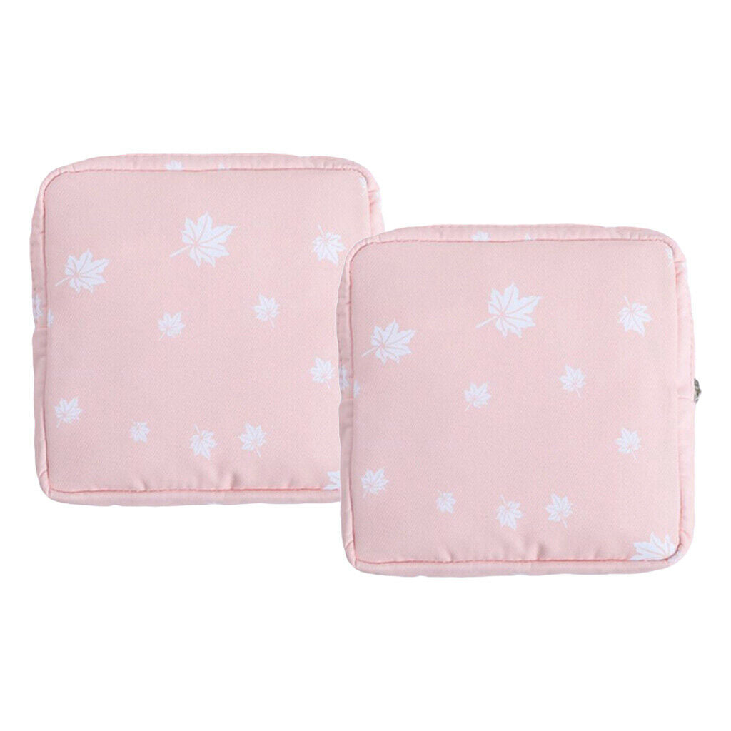 2xSanitary Napkin Bag Purse Holder Organizer Storage Bags &Zipper Traveling Pink
