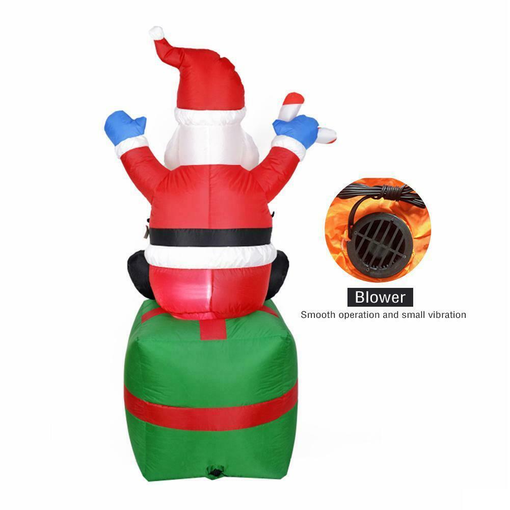 1.8m Inflatable Christmas Party Santa Claus Holiday Airblown Yard Outdoor Decor