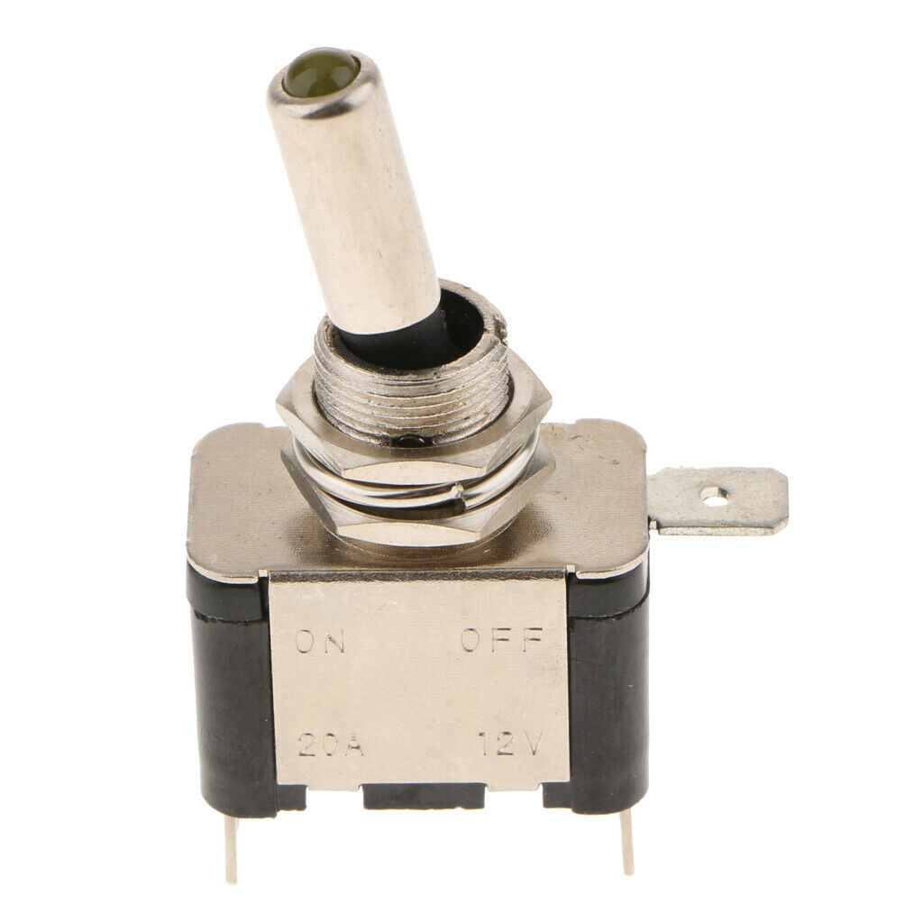 on/OFF Mini 12V 20A Flick Toggle Switch Car   2Pin 28x15mm with Light