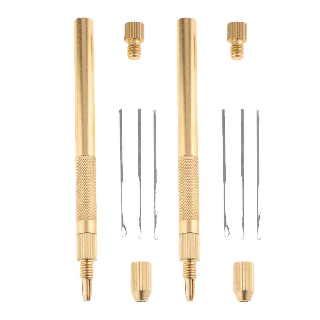 2 Pieces Aluminum Hook with Non-Slip Handle Use for Making Wig And Lace