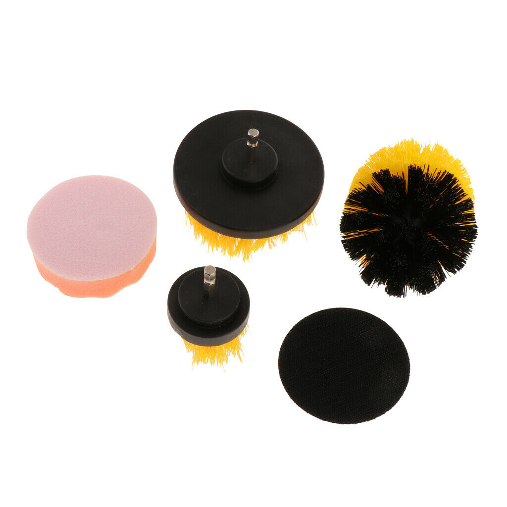 5pcs Brush Cleaning Drill Scrubber Power Scrubber Brush Set Bathroom Clean