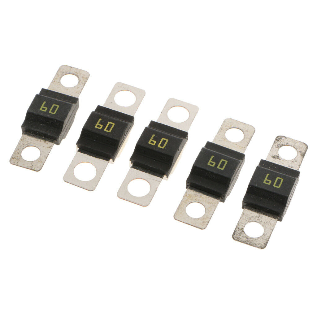 Flat Metal Fuse Slow Bolt Fuses Car Audio Power High Current Fuses 32V 60A