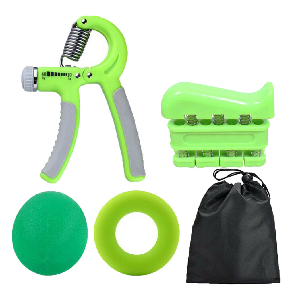 5Pcs Hand Grip Gripper Strengthener Finger Exercise Grip Ball Athletes Green