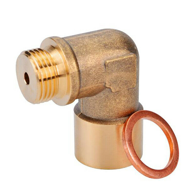 1X 90 Degree 02 Bung Extension M18X1.5 O2 Oxygen Sensor Angled Extender SpacI7