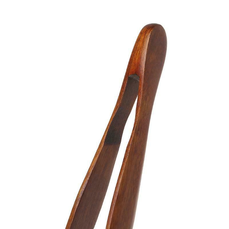 Natural Wooden Food Tongs Toast Bacon Steak Pastry Clamp Bread Clip Kitchen Tool