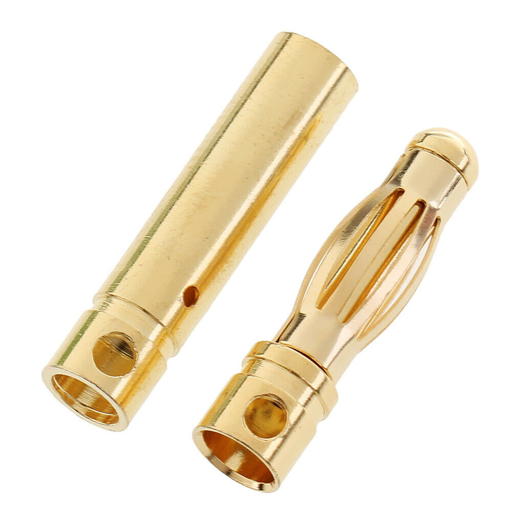 30 Pairs of Golden 4.0mm Plug Banana Plug Accessories for RC Lipo Esc