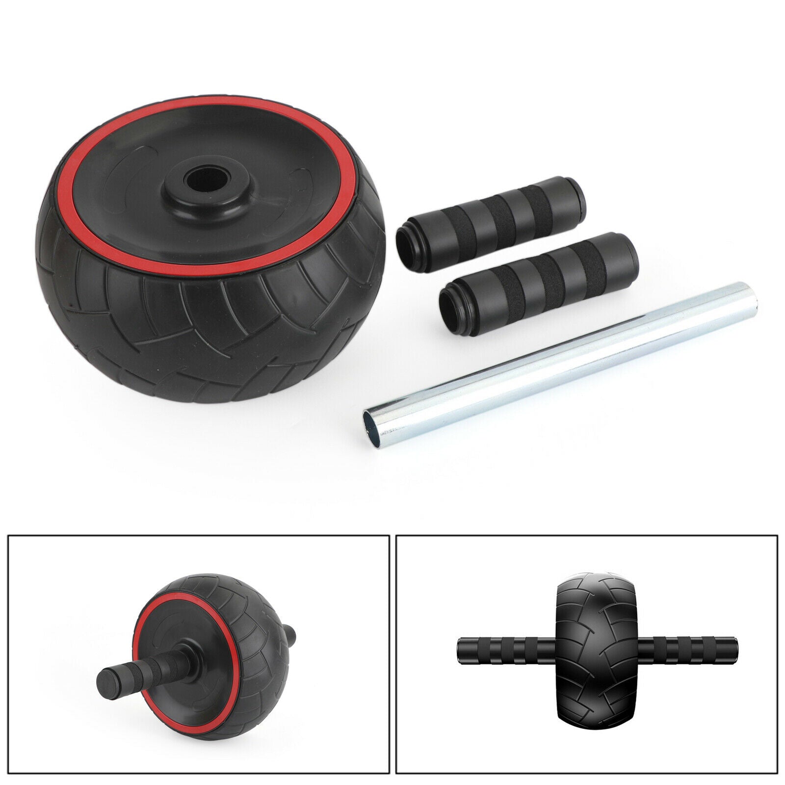 Ab Roller Wheel Abdominal Fitness Gym Exercise Equipment Core Workout Training B