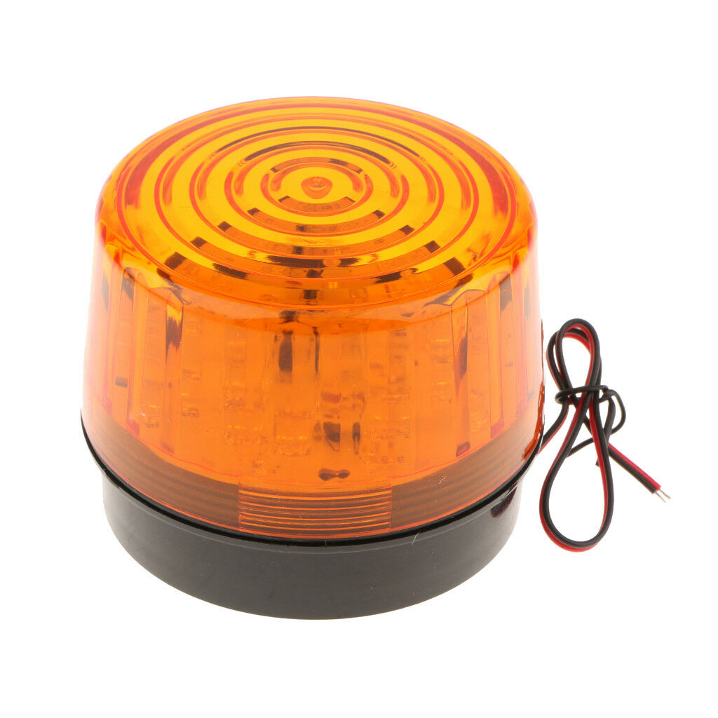 2x Round Caution Warning Light Beacon Lamp Traffic Alarm Flash Light Orange