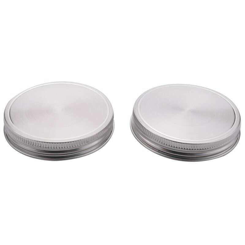 8 Pcs Stainless Steel Jar Lids 86Mm Sealed Leak Proof Cover With Silicone SealQ2
