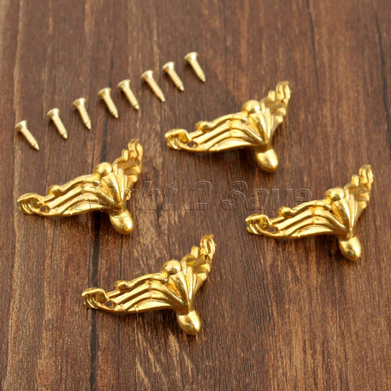 26*19mm Furniture Jewelry Chest Wood Box Decorative Feet Leg Corner Protectors