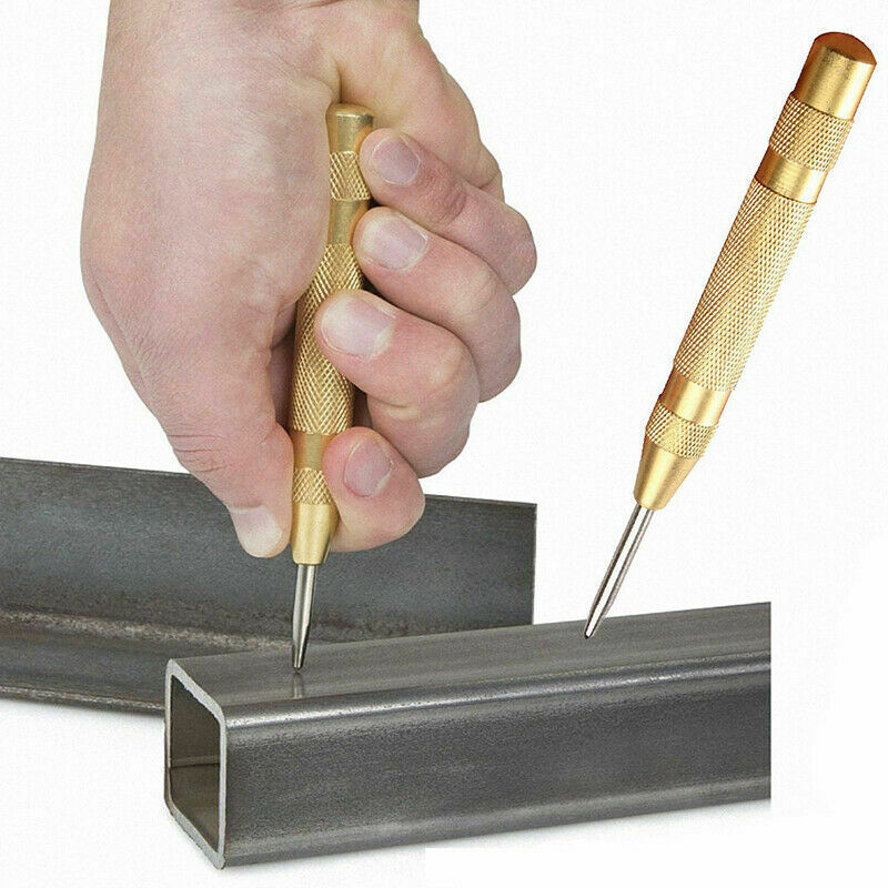 5'' Automatic Center Pin Punch Strike Spring Loaded Marking Starting Holes Tool