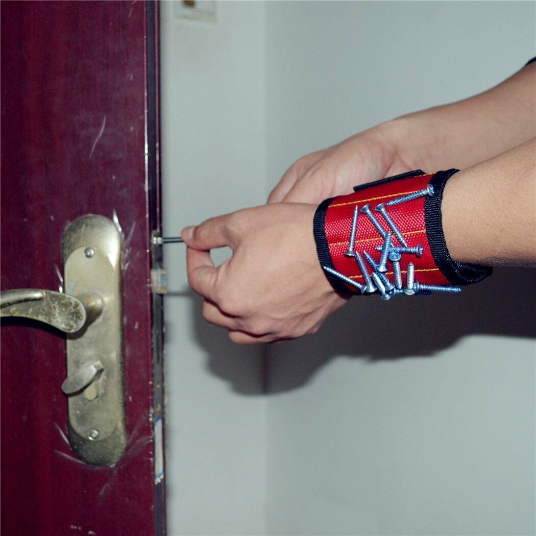 Magnetic Wristband W/Strong Magnets for Holding Screws for DIY Work for Handyman