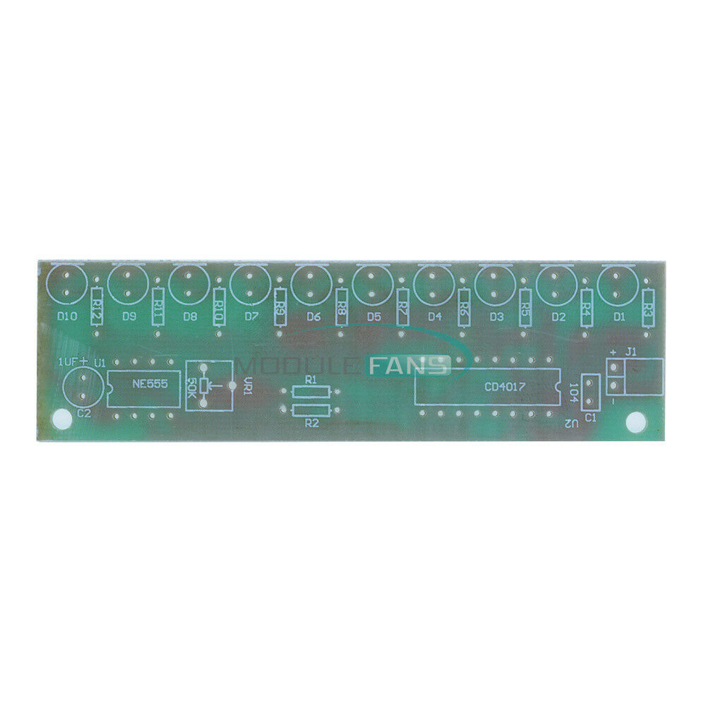 NE555+CD4017 Red LED Light Water DIY Kit Electronic Suite Lamp Module