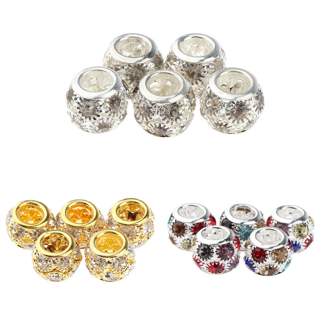 25Pcs Hair Tube Bead Dreadlock Braiding Jewelry Beard Hair Decor Accessories