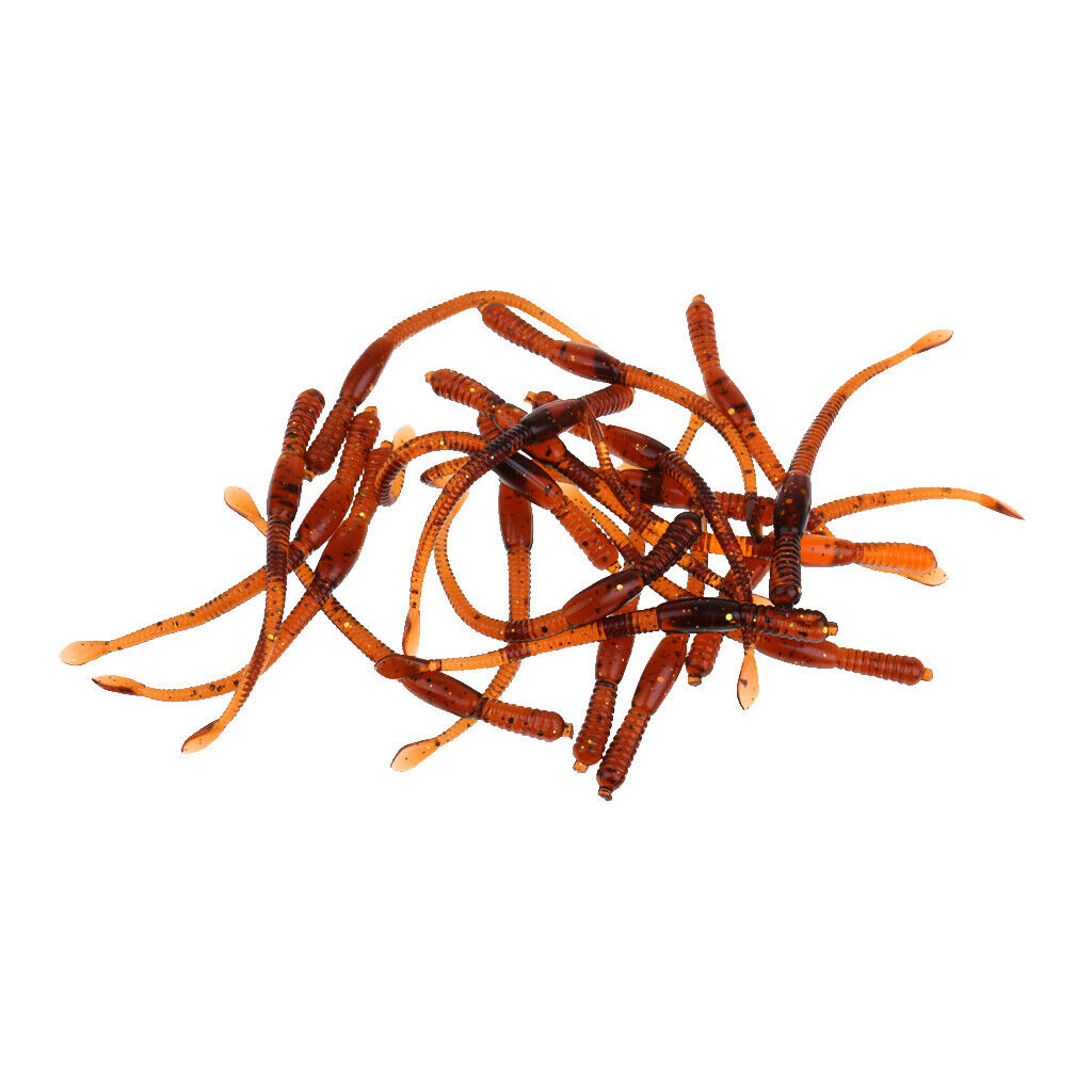 20Pcs Fishing  Saltwater Lures Soft Lures Bionic Baits Long Tail Worm