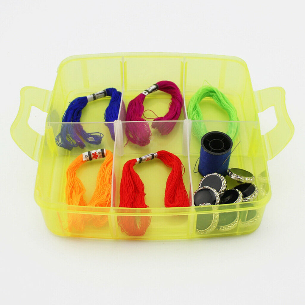 Plastic Jewelry Tool Box Storage Buttons Holder Beads Box