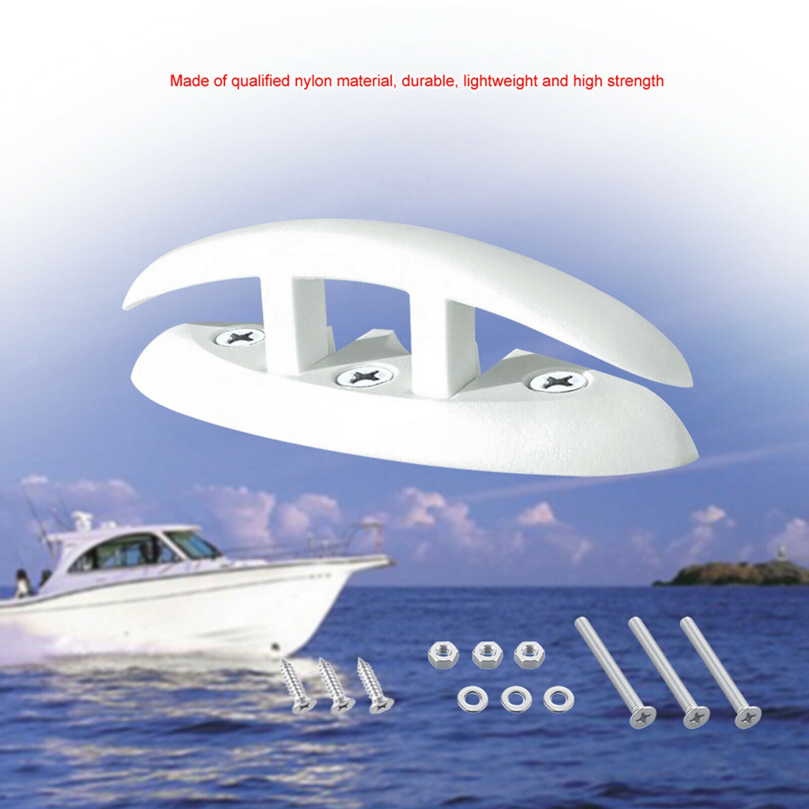 130mm Heavy Duty Boat Flip Up Collapsible Cleat Dock Marine Kayak Fittings