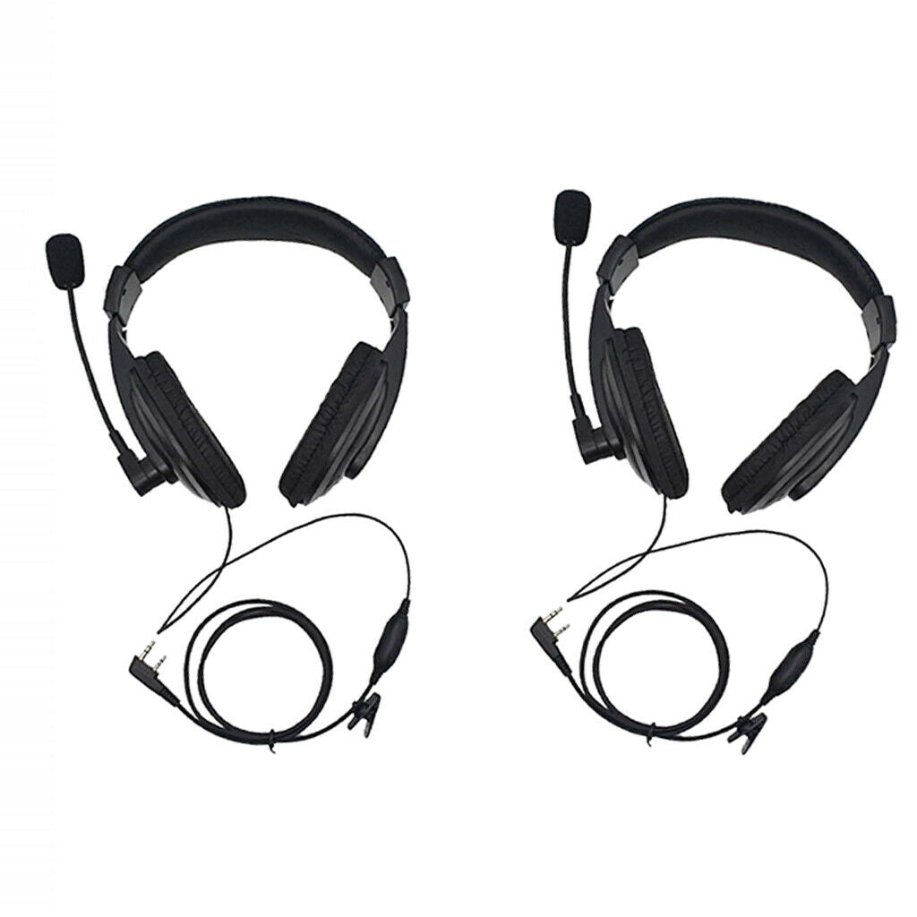 2x Professional Noise Cancelling Overhead Headphones for 2Pin