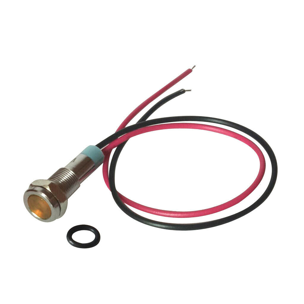 2 Pieces ï¼ˆYellow And Blueï¼‰ 220V Signal Power Supply LED Indicator Metal Lamp